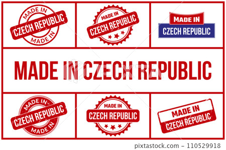 Made In Czech Republic Rubber Stamp Set 110529918