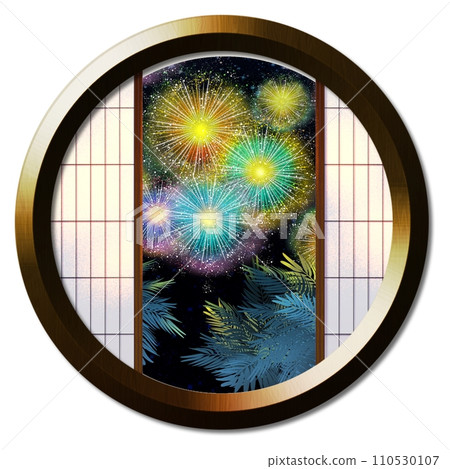 Fireworks visible from the round window 2 110530107