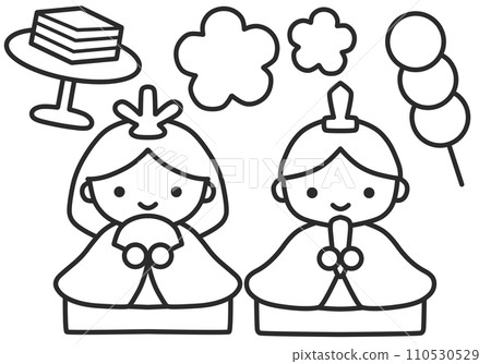 雛祭著色頁 雛祭著色頁 110530529