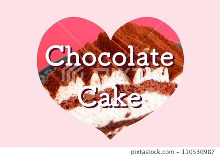 Chocolate cake and heart 110530987
