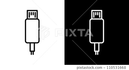簡單的 usb 圖標 簡單的 usb 圖標 110531668