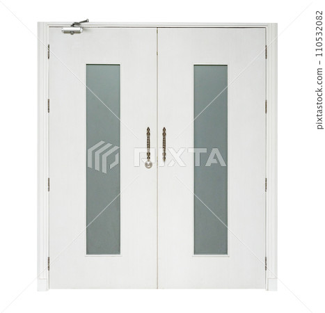 wooden door isolated wooden door isolated 110532082