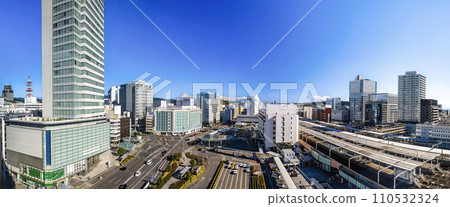 靜岡縣靜岡市靜岡站北口的城市全景,可欣賞富士山 靜岡縣靜岡市靜岡站北口的城市全景,可欣賞富士山 110532324