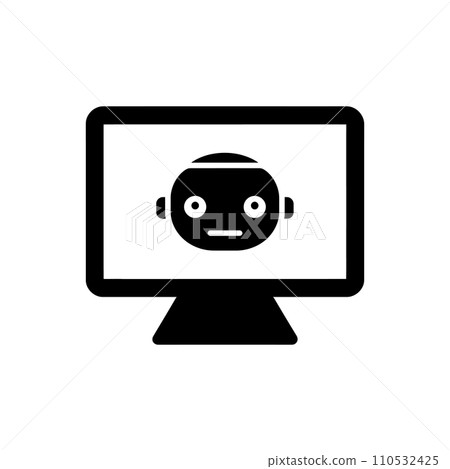 Chatbot web assistance icon Chatbot web assistance icon 110532425