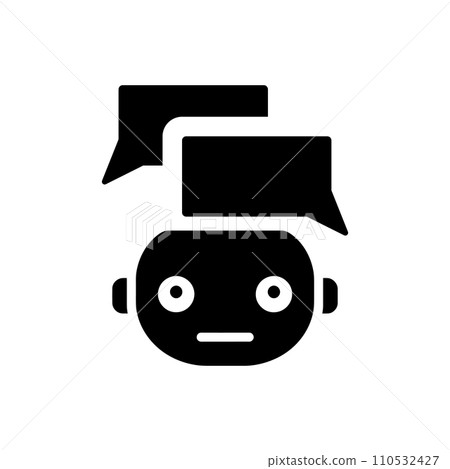 Chatbot support agent icon Chatbot support agent icon 110532427