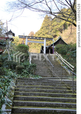 Hyuga Daijingu Shrine stone stairs and torii gate Hyuga Daijingu Shrine stone stairs and torii gate 110532528