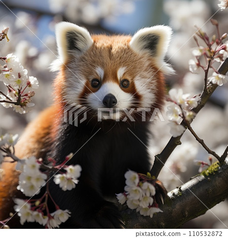 Red panda head. Generative AI Red panda head. Generative AI 110532872