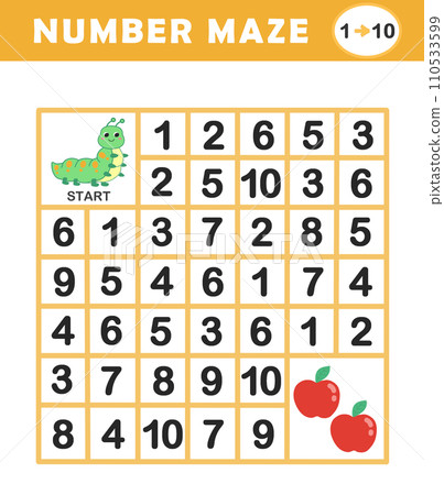 從 1 到 10 的數字迷宮 110533599