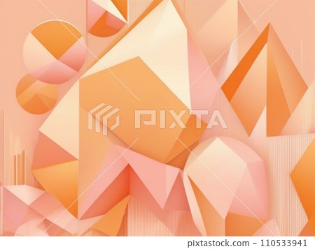AI-generated content. abstract background in Peach Fuzz colors. High quality illustration commercial promotional 110533941