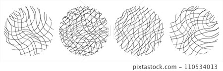 Handwritten Lines and strokes in different styles. Perfect for lettering and texture. Vector illustration 110534013