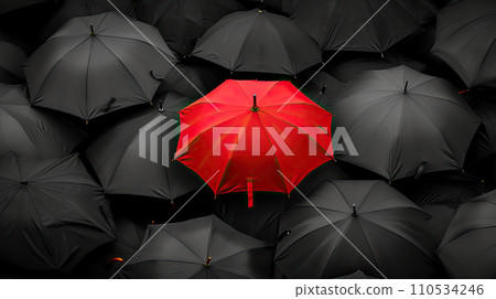 striking, red, umbrella 110534246