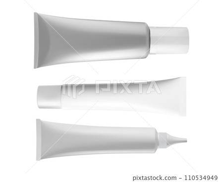 Cream tube mock up. White hand cream container design Cream tube mock up. White hand cream container design 110534949