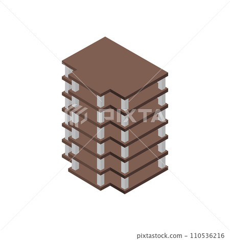Isometric building under construction Isometric building under construction 110536216