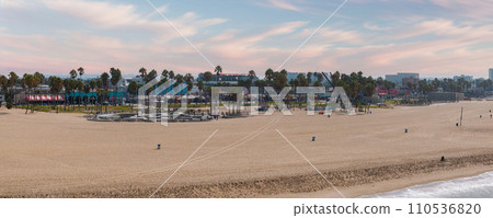Aerial view of the shoreline in Venice Beach, CA. Aerial view to Venice beach, Los Angeles, California Aerial view of the shoreline in Venice Beach, CA. Aerial view to Venice beach, Los Angeles, California 110536820