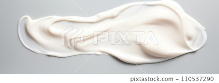 White cream sample on a light background 110537290
