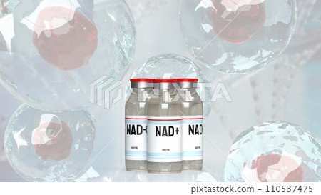 The Nicotinamide adenine dinucleotide (NAD+) for medical or sci concept 3d rendering. The Nicotinamide adenine dinucleotide (NAD+) for medical or sci concept 3d rendering. 110537475