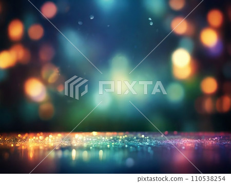 color light bokeh for holiday lights background 110538254