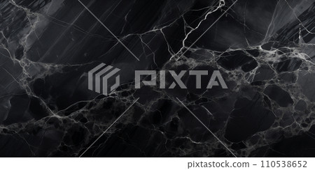 Luxury Design Element: Chic Black Marble Wallpaper for Sophisticated and Minimalistic Decor 110538652
