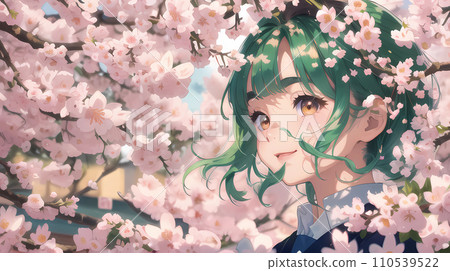 Surrounded by cherry blossoms Surrounded by cherry blossoms 110539522