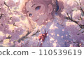 被櫻花包圍的女高中生 110539619