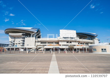 "Saitama Prefecture" Clear blue sky and scenery of Saitama Stadium 2002 110539707