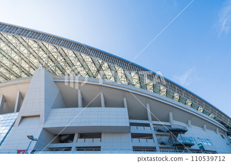"Saitama Prefecture" Clear blue sky and scenery of Saitama Stadium 2002 110539712
