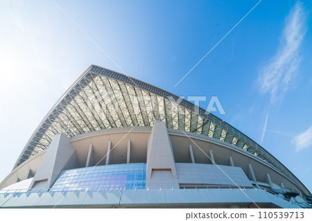 "Saitama Prefecture" Clear blue sky and scenery of Saitama Stadium 2002 "Saitama Prefecture" Clear blue sky and scenery of Saitama Stadium 2002 110539713