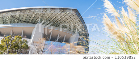 "Saitama Prefecture" Clear blue sky and scenery of Saitama Stadium 2002 110539852