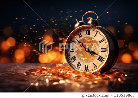 AI-generated content. New Year's Eve countdown. Generative AI 110539963