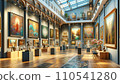 Vibrant art gallery interior 110541280