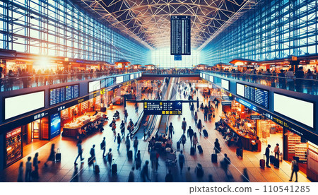Lively airport terminal 110541285