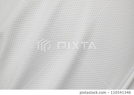 White sports clothing fabric football shirt jersey texture background White sports clothing fabric football shirt jersey texture background 110541346