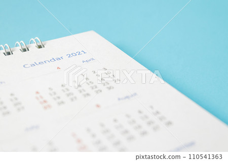 2021 calendar page on blue background business planning appointment meeting concept 110541363