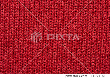 Red knitted wool texture background 110541819
