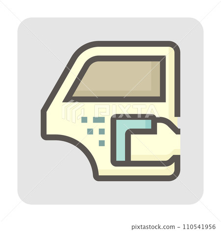 Car paint damage vector icon design, 48x48 pixel perfectand editable stroke. Car paint damage vector icon design, 48x48 pixel perfectand editable stroke. 110541956