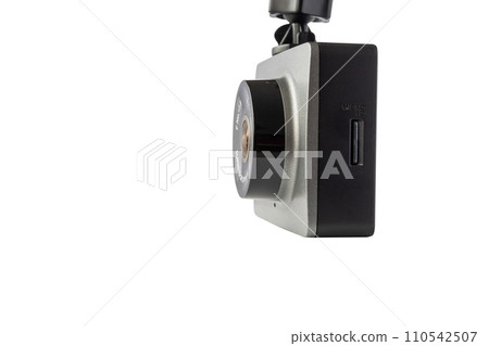 Car CCTV camera video recorder isolated on white background 110542507