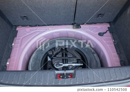spare tire in the modern compact car 110542508