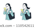 People_Worker checking information on smartphone_Woman 110542611