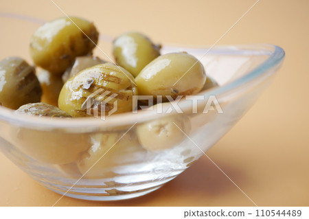 Turkish Grilled olives in a bowl Turkish Grilled olives in a bowl 110544489