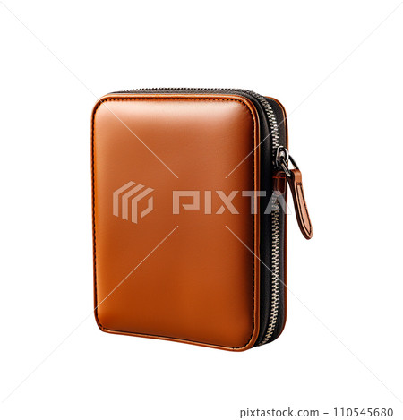 Zip-around Wallet isolated on white background ,photo realistic , AI generated 110545680