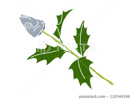 柊沙丁魚的插圖（印刷風格） 110546398