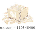 Illustration of peanuts full of Setsubun (print style) 110546400