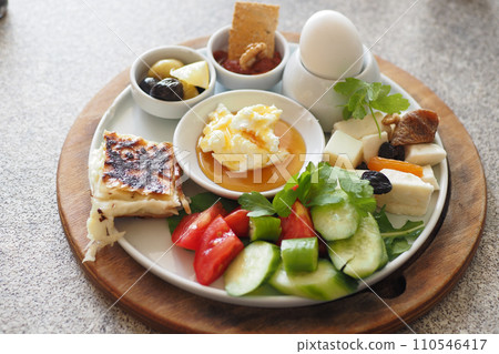 Turkish Breakfast Served on Table Turkish Breakfast Served on Table 110546417