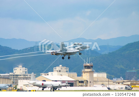 US Marine Corps fighter jet F/A-18D taking off 110547248