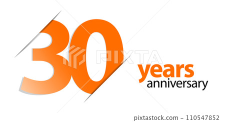 30 years anniversary vector icon, logo. Graphic design element with number 30 years anniversary vector icon, logo. Graphic design element with number 110547852