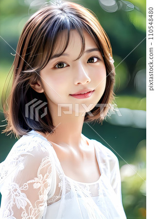 鮑勃頭髮的女人 110548480