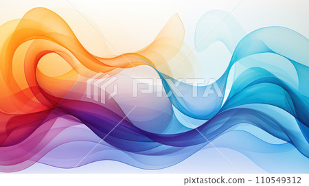 Abstract background with blue and orange wave... - Stock Illustration ...
