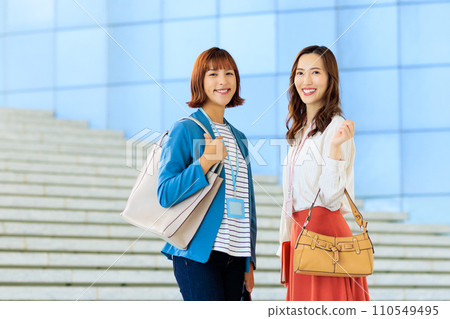 Business woman moving within the company Business woman moving within the company 110549495