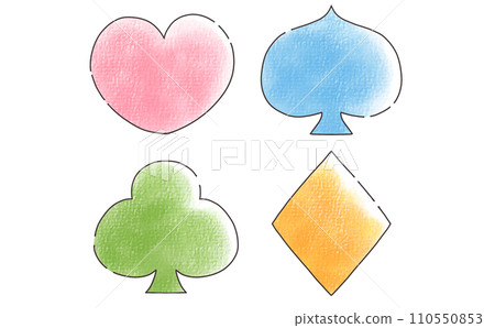 寬鬆簡單的撲克牌標記設定顏色模擬風格 110550853