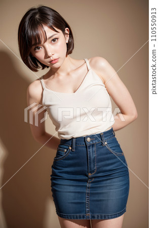 AI generated image [person] short hair woman 110550913